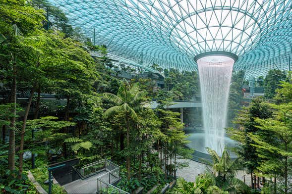 Entrada al Canopy Park del aeropuerto de Singapur