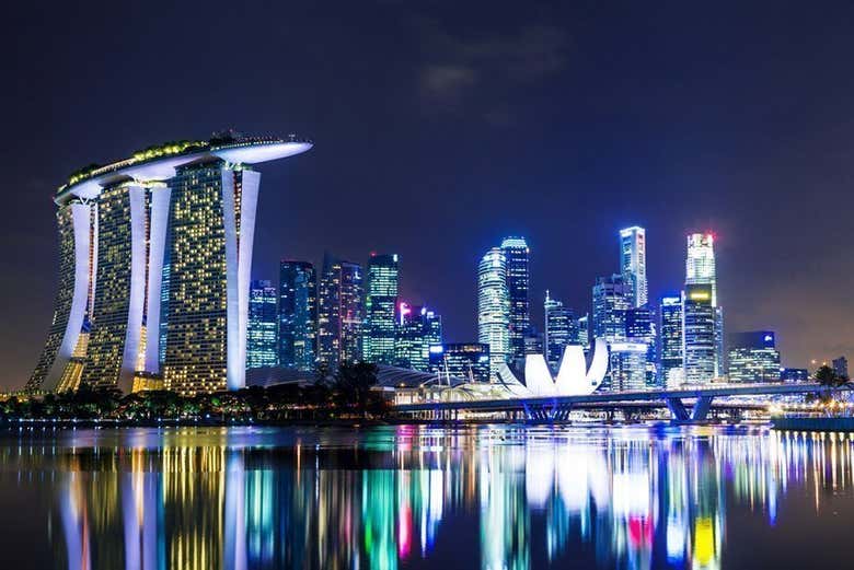 Singapur por la noche