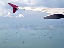 Llegando a Singapur, vistas desde el avión